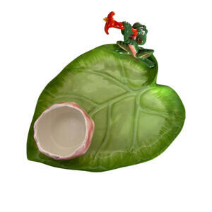 Disneyland Tiana's Palace Beignet Lily Pad Plate Lotus Cup